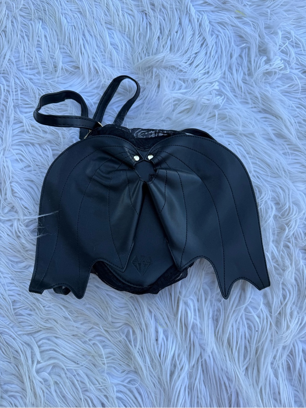 Halloween heart shaped bat purse